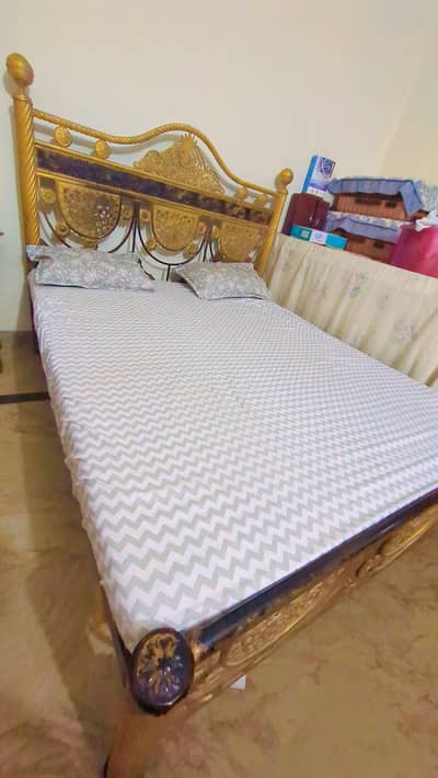 Iron Double Bed with Mattress |Royal Design | Excellent Condition