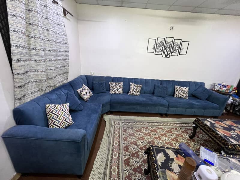 Sofa set Lshape 9 seaters with devaan 4