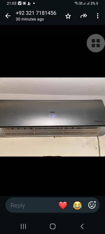 Gud Condition Dc invter Ac original 1.5 ton
