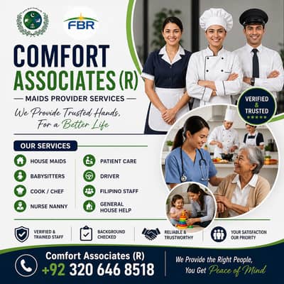Maids / House Maids / cook / House chef / Baby Sitter maid available
