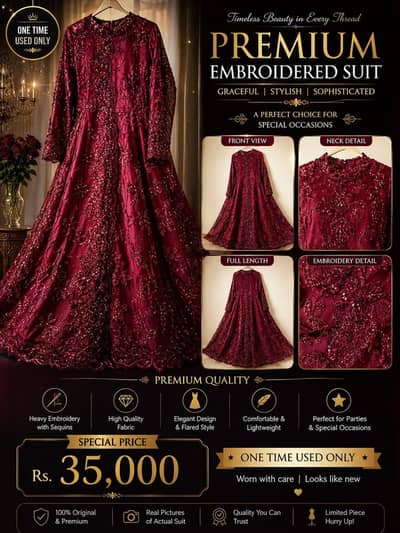 premium Embroider suit