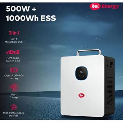Itel Power Tank 500w Solar Generator 1000wh Lithium Power Station