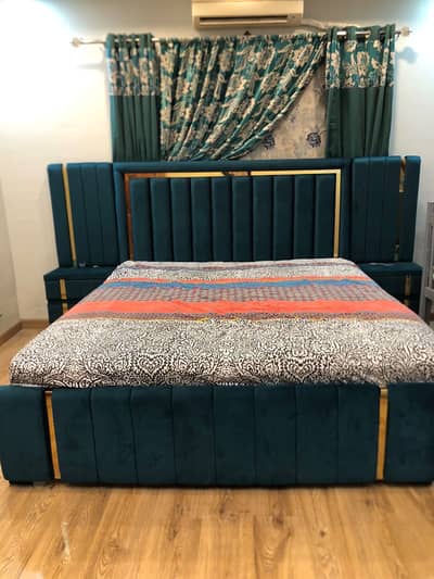 Velvet double bed
