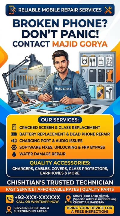 Goraya Mobile phone repairing services Chishtian
