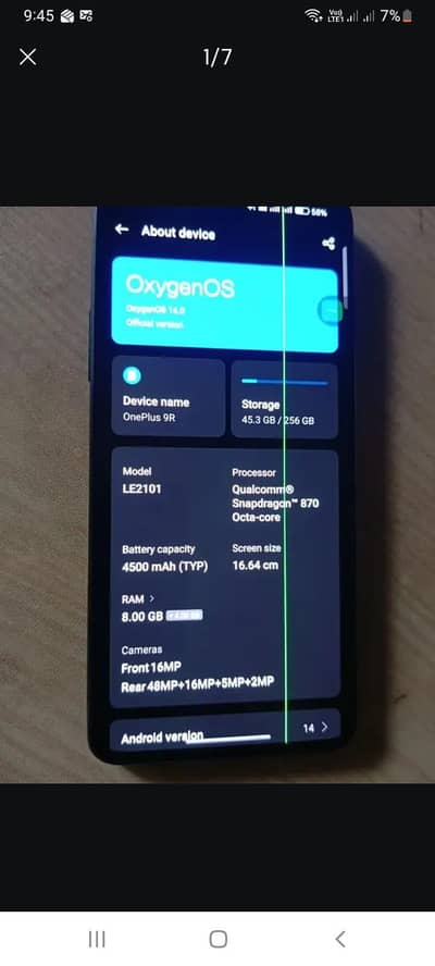 Oneplus 9r 8+4gb 256gb read full add exchange possib