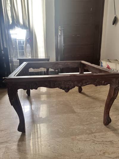 Pure Wood 3 Table Set For Drawing Room or Tv Lounge