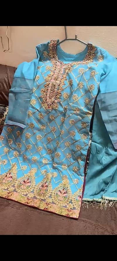 3 piece heavy embroidered suit
