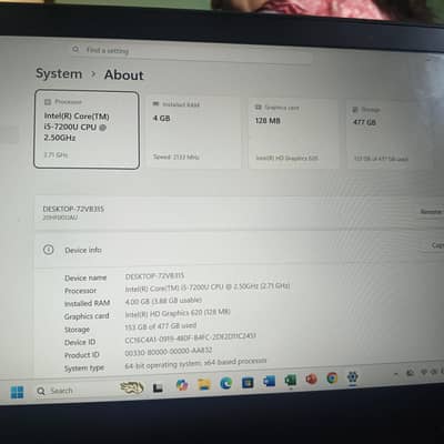 Thinkpad lenovo i5 7th gen
