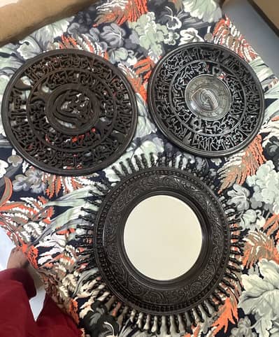 3 beautiful wooden ayat pieces
