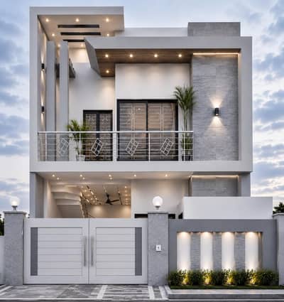 house design 2D and 3D and construction grey structure and finishing