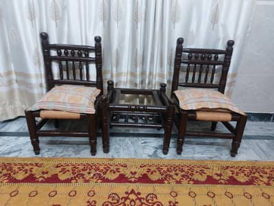 Bamboo Wood Chair Set