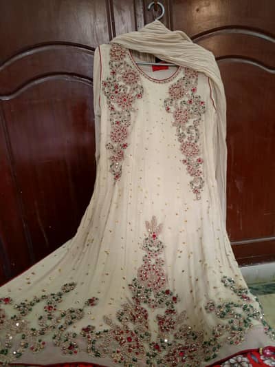 skin base colour multi perals combination 2pc dress