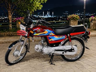 Honda Cd 70 2026 only 4500 Km driven Islamabad number