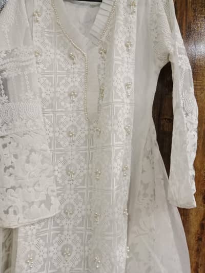 white color gown tail frock