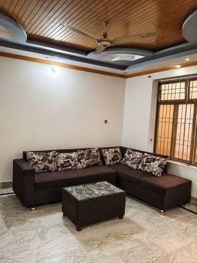 L-Shape Sofa + Center Table For Sale