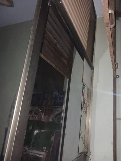 heavy aluminum door. good condition