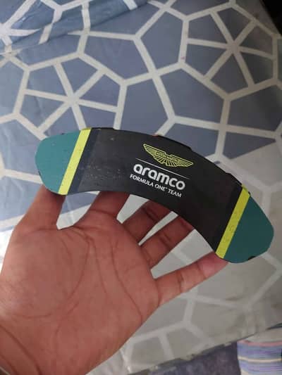 Formula 1 brake pad from Aston martin team
