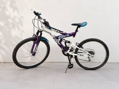18-Speed Full Suspension Mountain Bicycle – Gears & Dual Shocks
