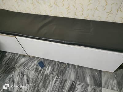 2 seets Wooden Storage Bench with Leather Cushion - Like New