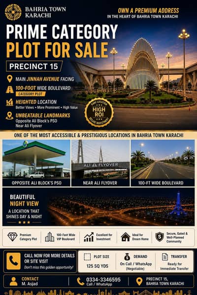  Prime Category Plot for Sale – Bahria Town Karachi
