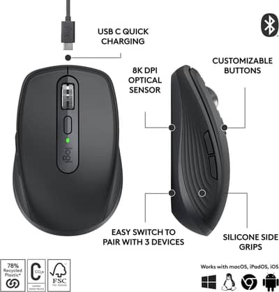 Logitech MX Anywhere 3S Bluetooth Mouse (Whatsapp 0333 6233364)