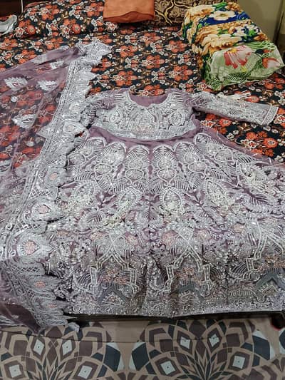 heavy embroidery long maxi