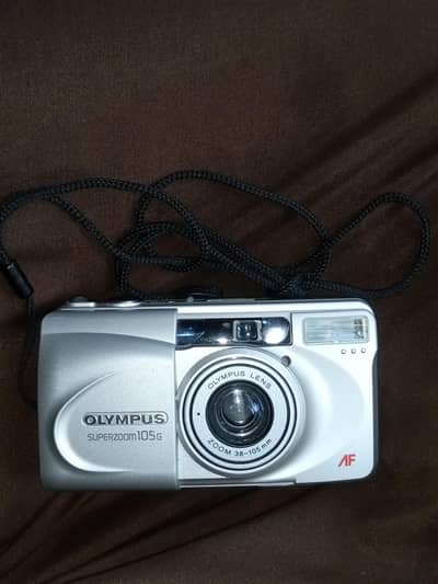 Olympus Superzoom 105G Vintage Camera + Sony Microcassette Recorder