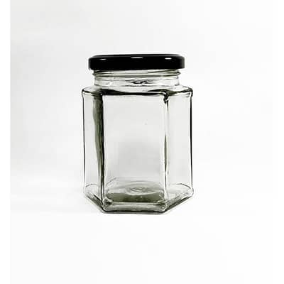 250 ml hexagonal Glass jars