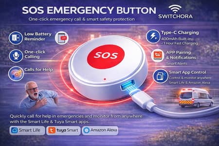 Smart WiFi SOS Emergency Button Elderly and Children
