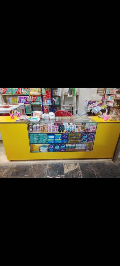 Beautiful Yellow Shop Counter / Cash Counter for Sale (Good Condition
