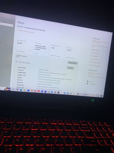 Power Full Laptop Lenovo cori7