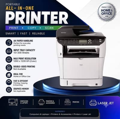 Ricoh Aficio SP 3510 sf All in One (Scaner/Printer/Copier)