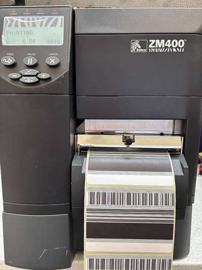 Industrial Barcode Printer Zebra ZM400, With 3 Months Warranty