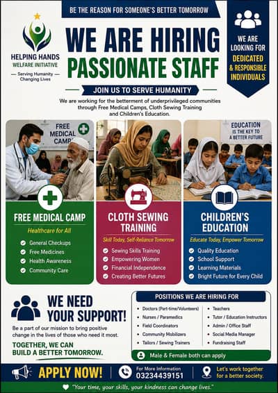 staff required for NGO work