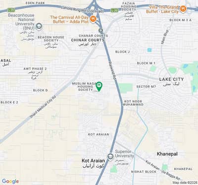 3 Marla Residential Plot For Sale In Usman Block Al-Kabir Town Phase 2 Demand 63 Lac