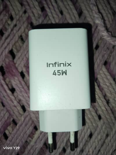 Infinix 45Watt original charger with Type C Data cable