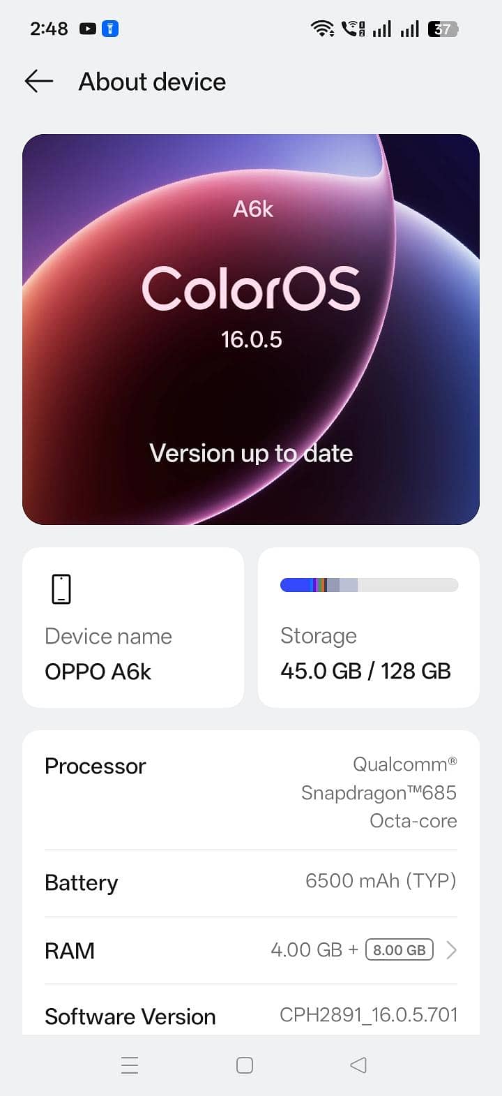 OPPO A6k 1