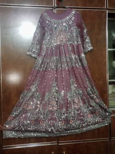 Elegant Lilac Heavy Sequin & Embroidery Frock / Maxi