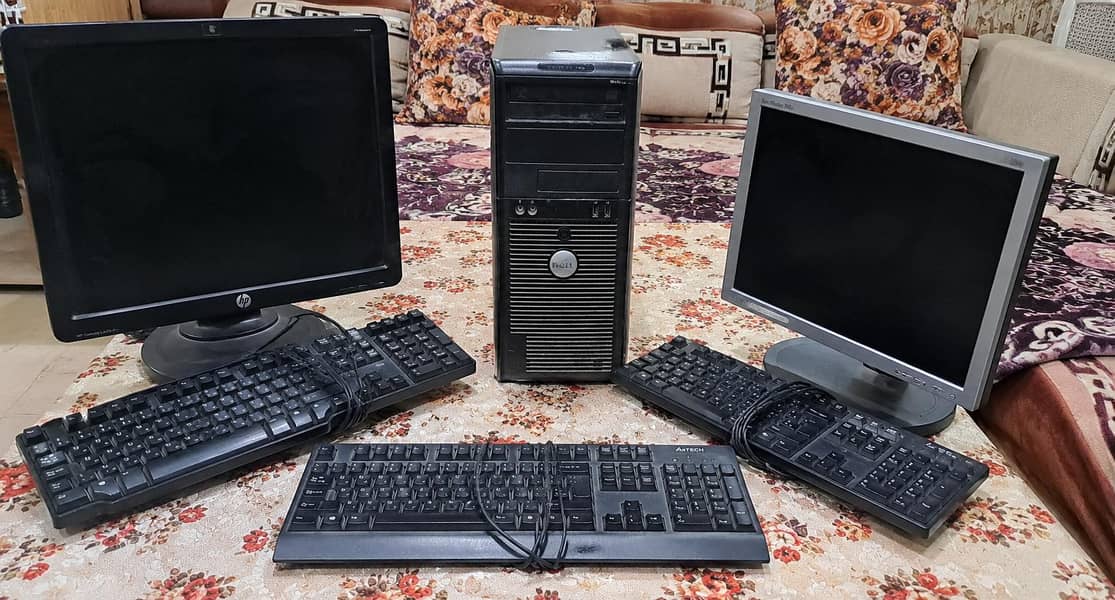 Complete Computer Setup, 3PCs + 2 Moniter + Accessories 0