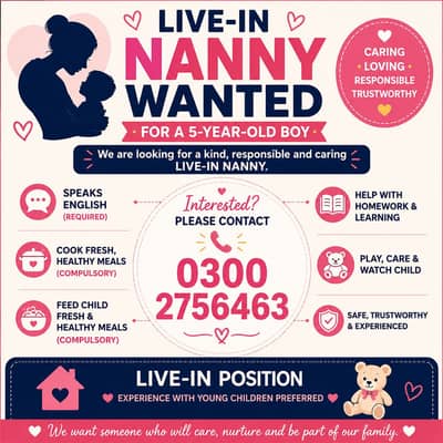 Nanny live in job