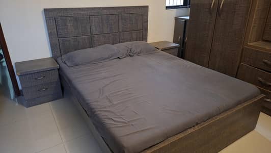 Bed with Matress & Side Tables