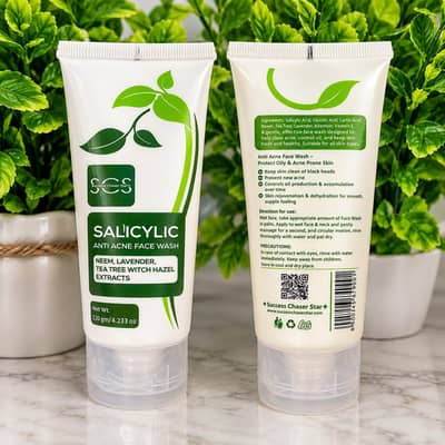 SCS Salicylic Anti Acne Face Wash 120g - Oil Control & Pimples - COD
