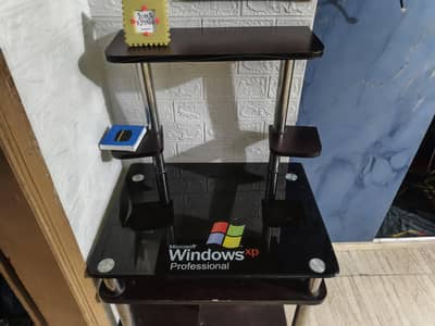 Computer Table / Office Table – Glass Top + Storage | Good Condition