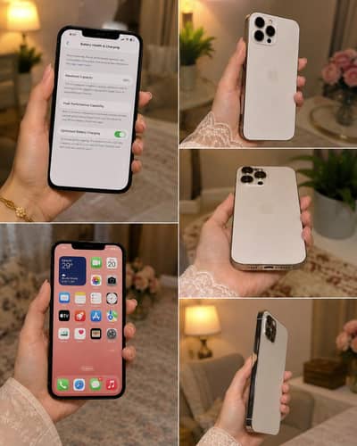 iphone 12 pro max PTA  128gb With box Cable