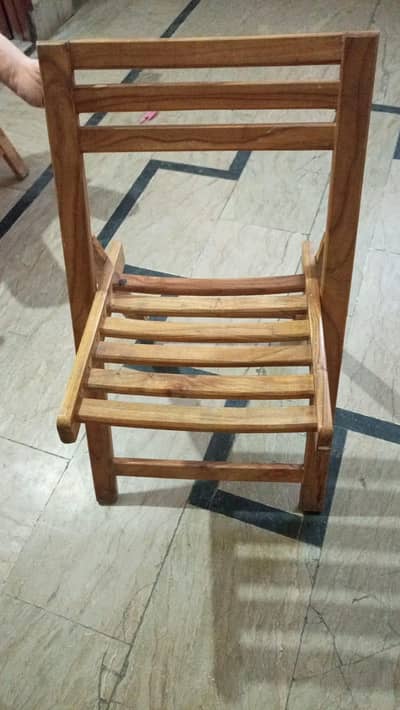 wooden chair and table