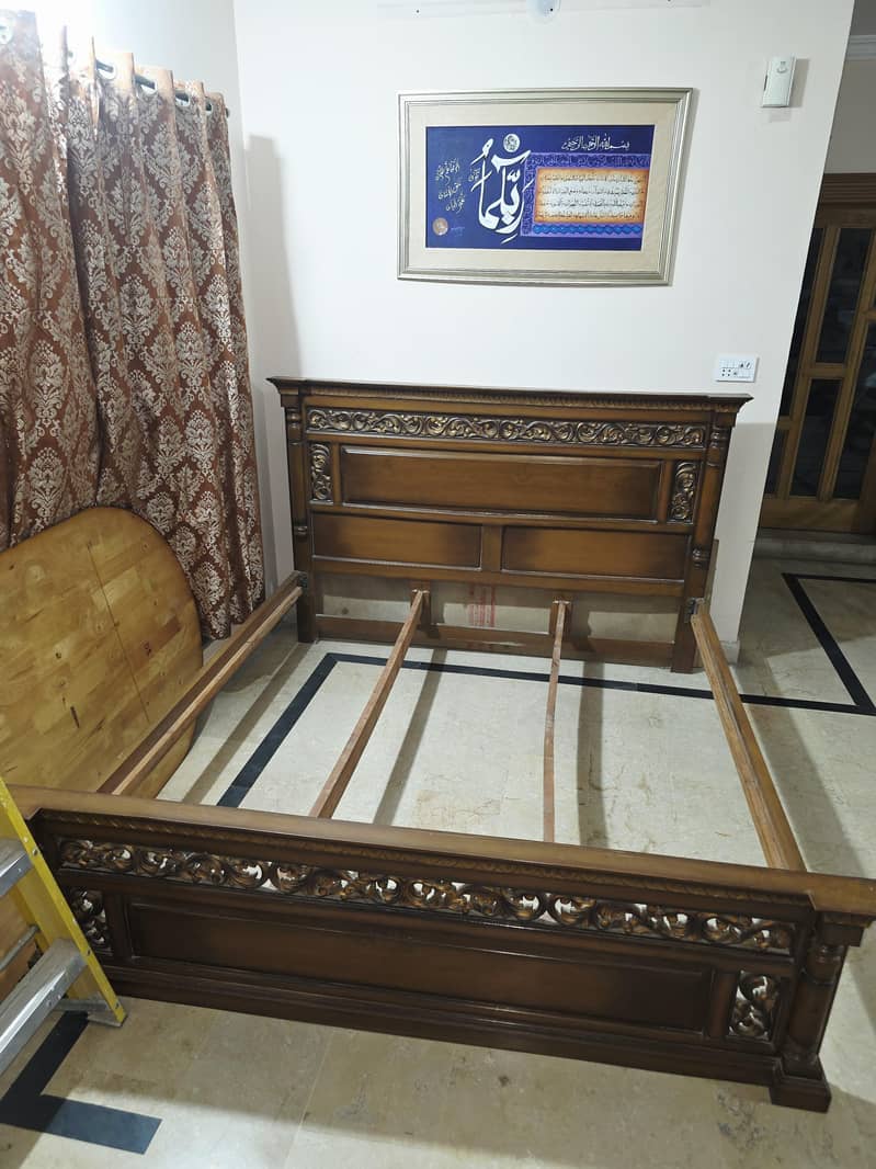 Solid Wooden king bed 1