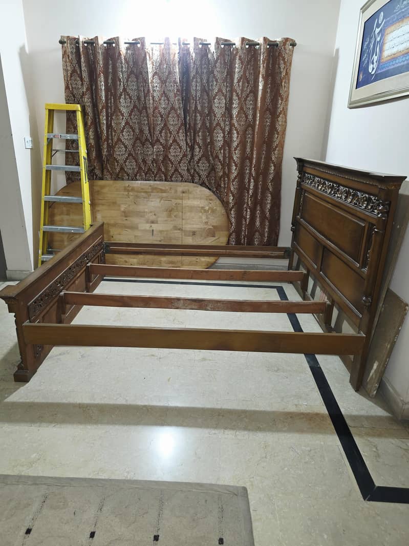 Solid Wooden king bed 3