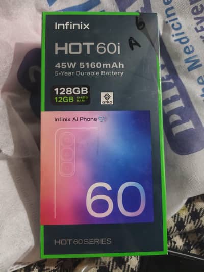 Infinix hot 60i for sale box pack Only 55000