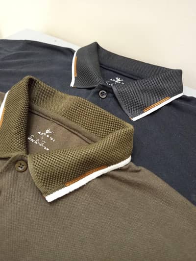 Cotton Pique Polo Shirts Pack of 2