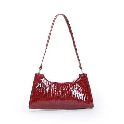 woman's PU Leather Textured shoulder bag